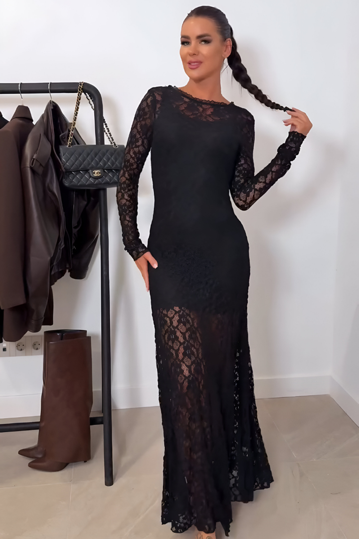 Rona™ | Robe Maxi Élégante en Dentelle