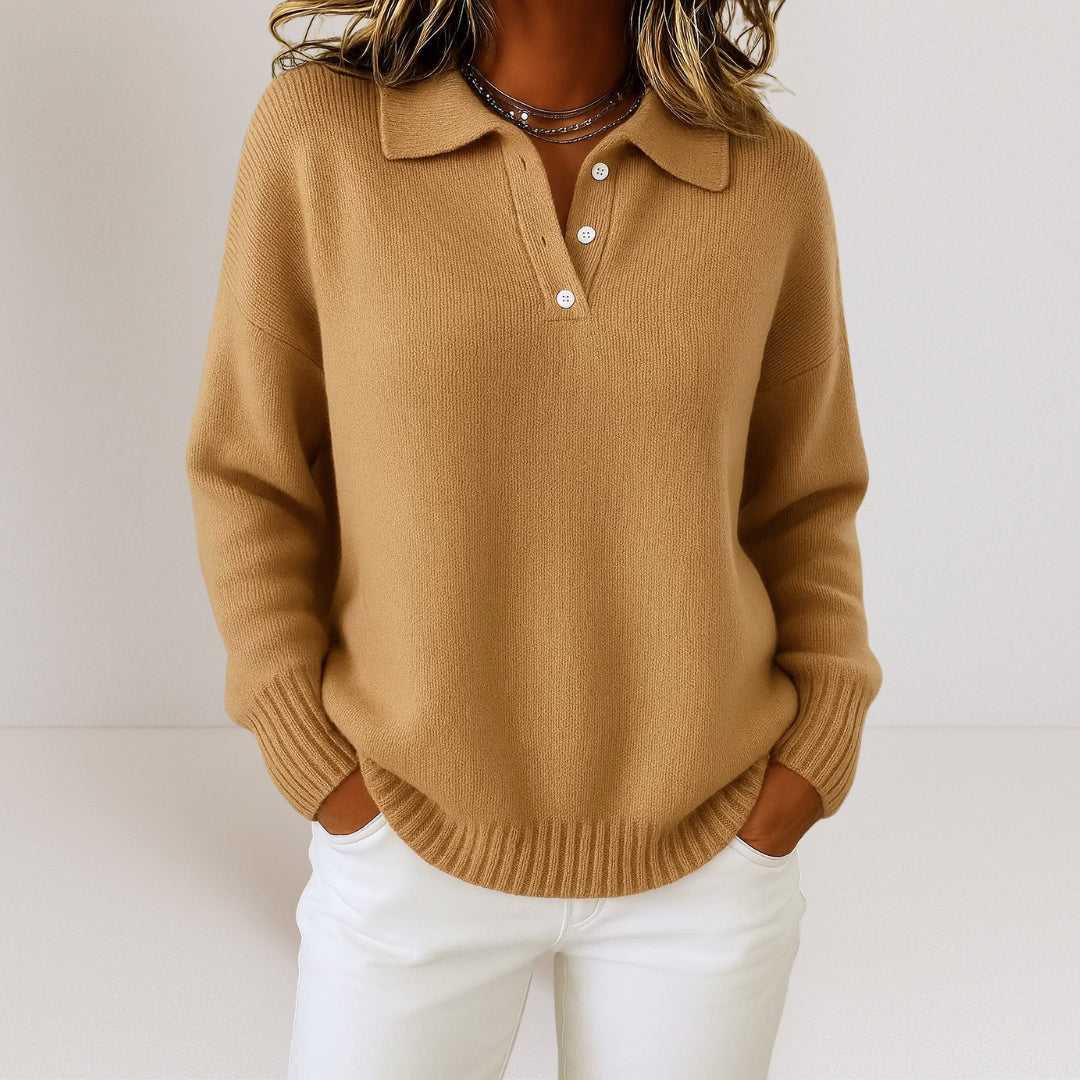 Olivia™ | Pull en tricot doux avec col