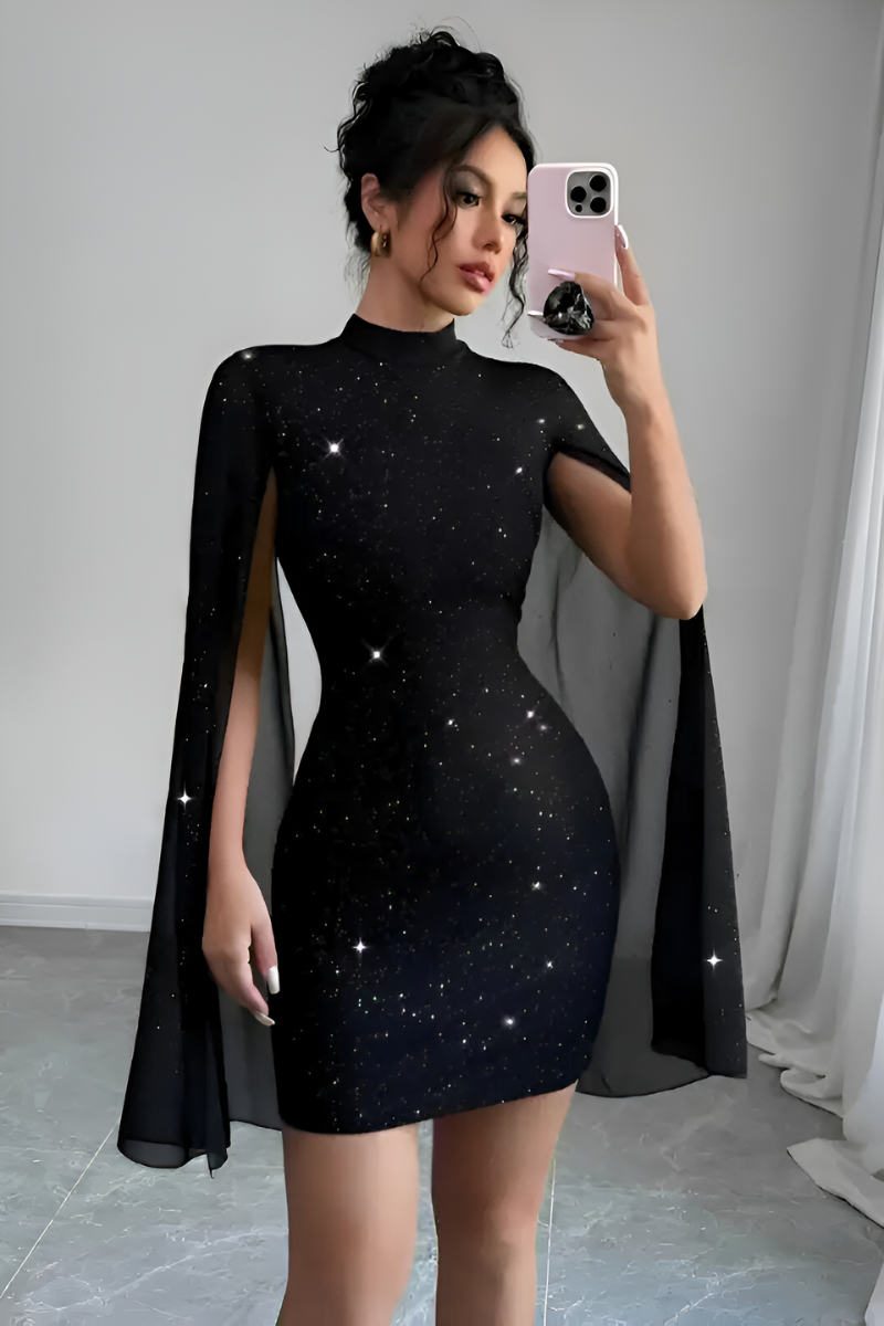 Liora™ | Robe Courte Moderne Pailletée