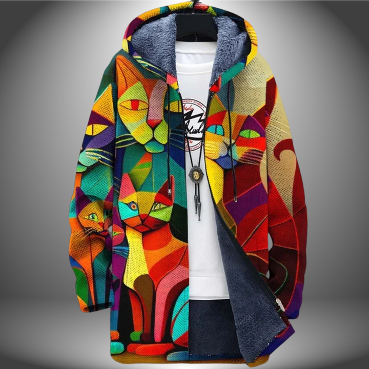 Félinité - Manteau Long en Peluche