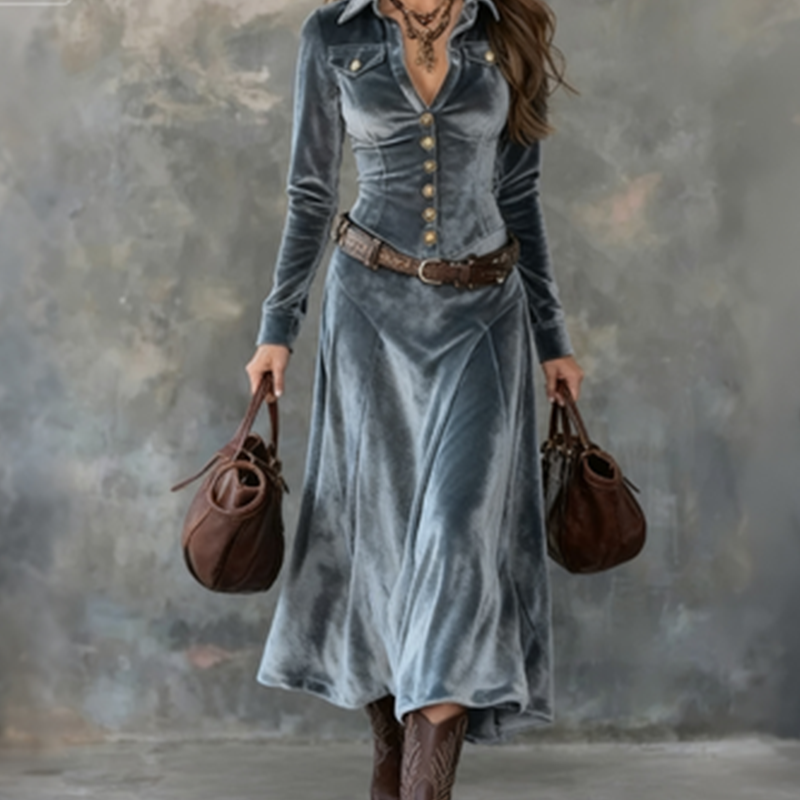 Vena™ | Robe Longue Fluide Moderne