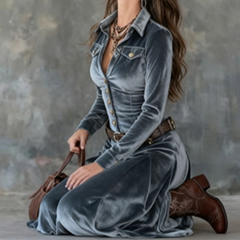 Vena™ | Robe Longue Fluide Moderne